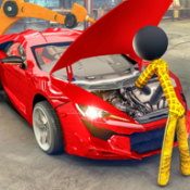 火柴人车库修理店Stickman Car Garage Repair Shop