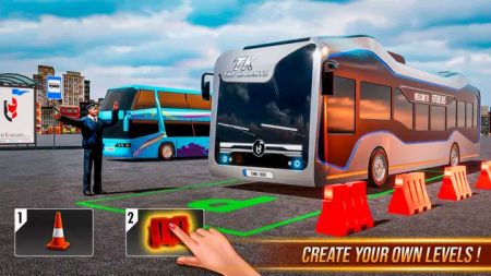 现代巴士车道停车场3DModern Bus Drive Parking 3D2